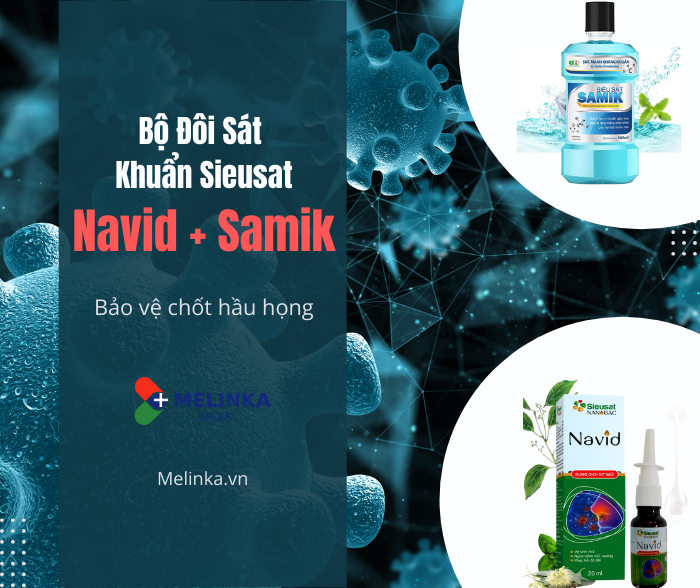Dung dịch xịt mũi Navid+ Súc miệng Samik - Bộ đôi hoàn hảo bảo vệ chốt hầu họng